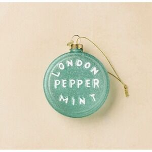 NEW John Derian X Target 2025 Glass London Peppermint Ornament NEW IN BOX